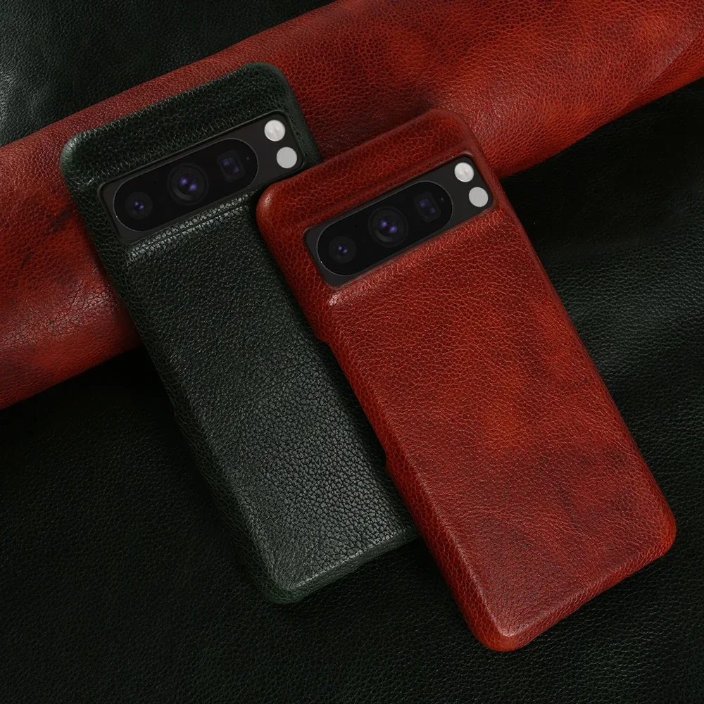 Premium Aesthetic Vintage Genuine Leather Phone Case - Business Edition