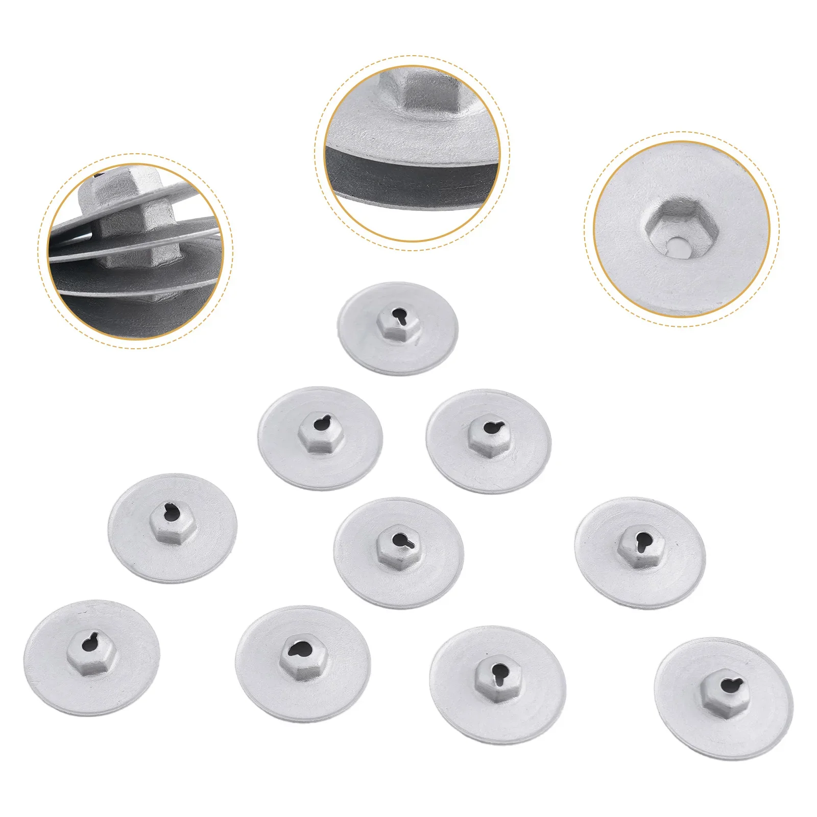 07146949380 Nut Sheet Heat Protection 3cm/1.18" Direct Replacement Metal Nuts Silver Direct Replacement Drive Shaft Cover Case