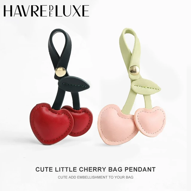 Cherry Keychain, Cherry Shape Feel Comfortable Cute Keychain For Handbag  Decor For Birthday For Anniversary Pink 