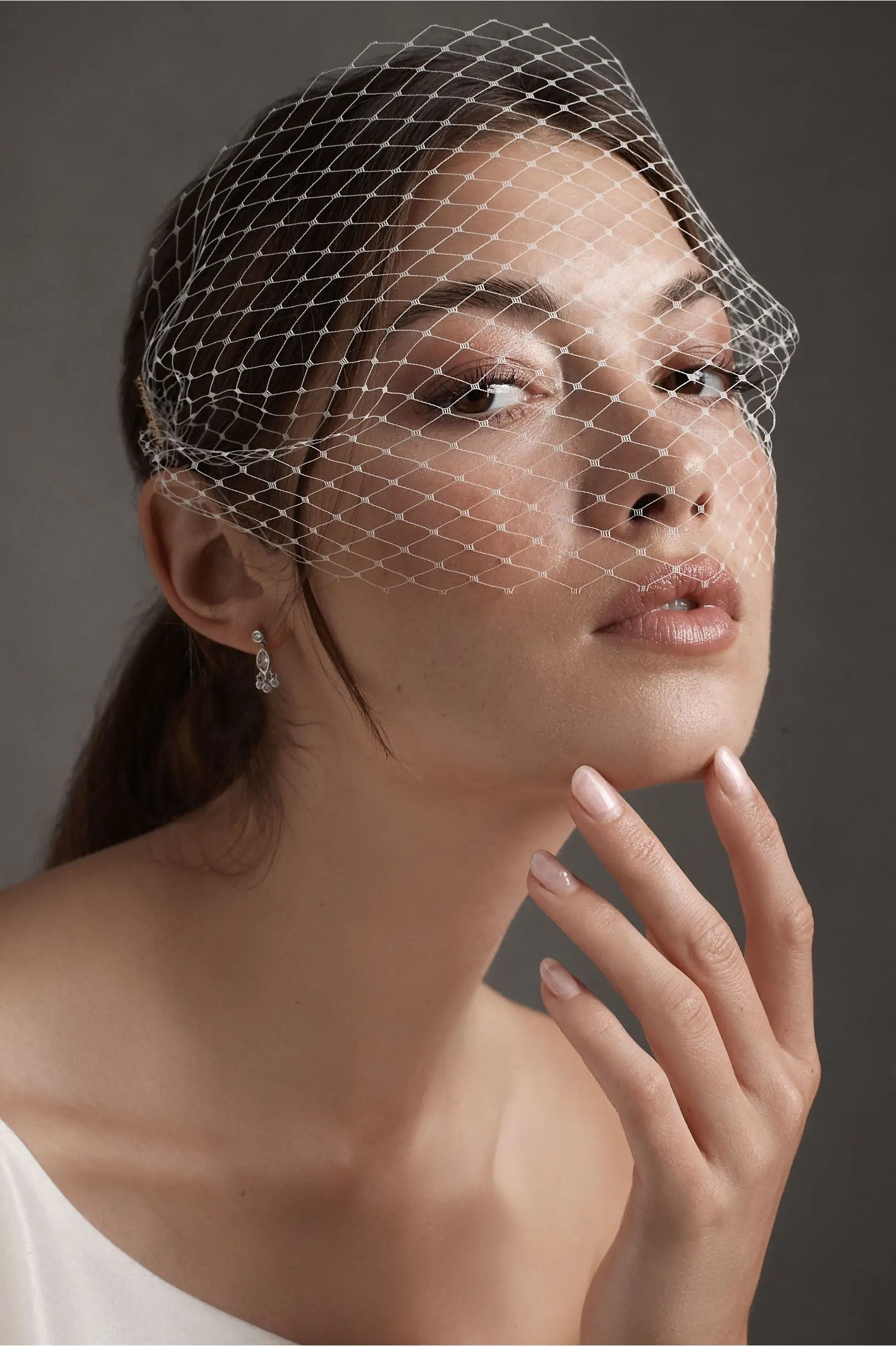 

White Headband Veil for Bridal Birdcage Veil Black Veil Comb Elegant Charming Wedding Hair Accessories Fascinators Blush Veil