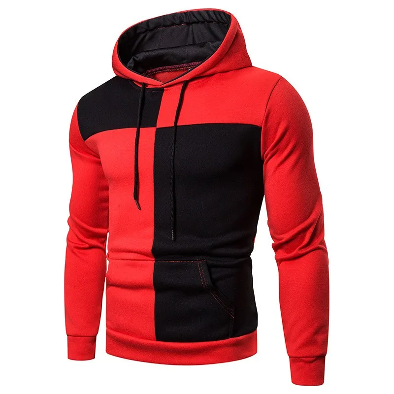 

Men's casual double panel zippered hoodie sweatshirt, autumn and winter plush warm zippered sweater, hooded sweatshirt factory
