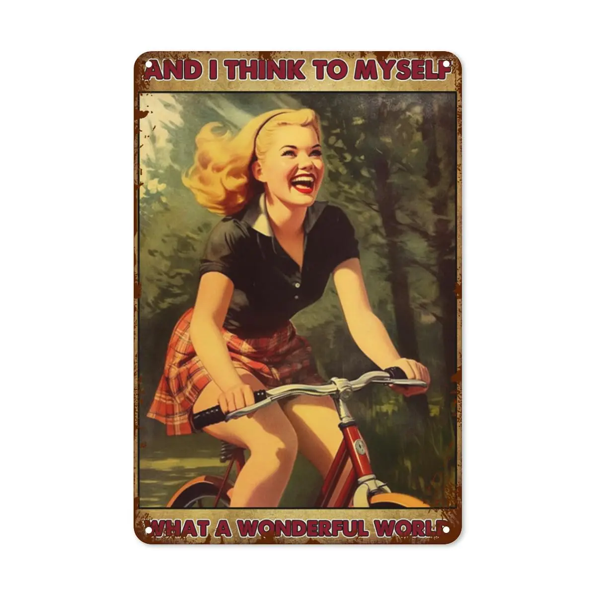 빈티지하고 멋진 세상 금속 주석 사인 레트로 양철 플레이트 벽 장식, 가정 침실 주방 바 펍