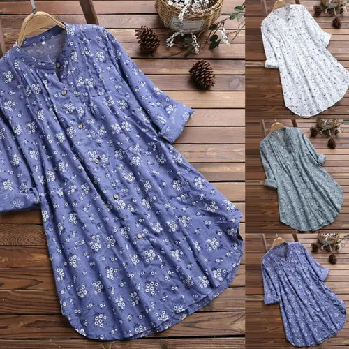 여성용 루즈 긴팔 튜닉 상의, 캐주얼 블라우스, M-3XL 셔츠, 우아한 블라우스, 스트리트웨어 패션, 여름 신상 3