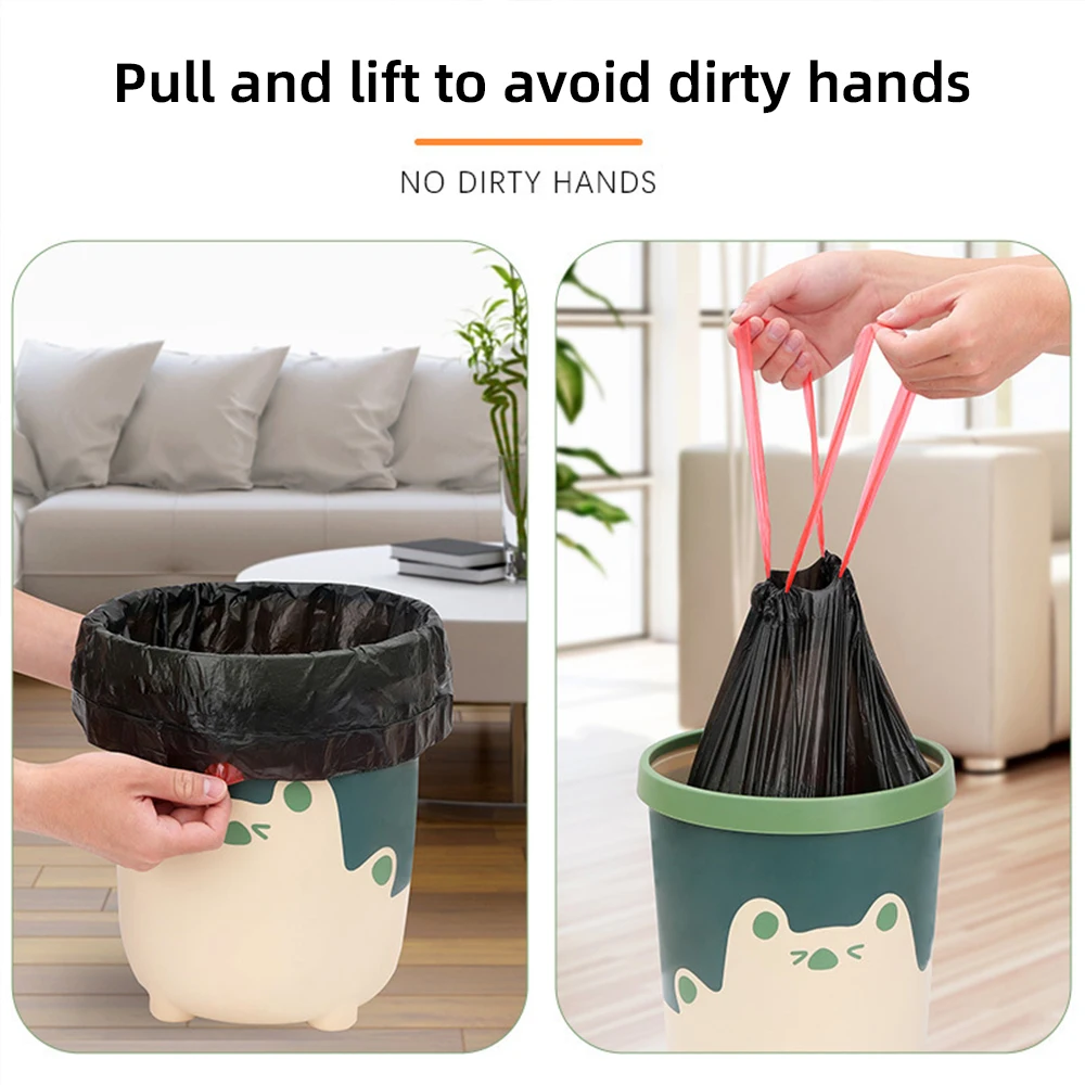 75pcs Thicken Drawstring Garbage Bags Household Disposable Trash Pouch  Waterproof Storage Bags Kitchen Cleaning Waste Bag - AliExpress