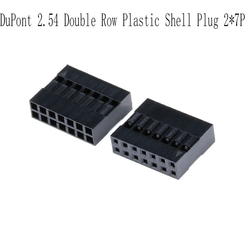 

20PCS DuPont 2.54 Double Row Plastic Shell Plug 2*7P Connector 14 Holes with Bumps Dupont Connector Pitch 2.54MM