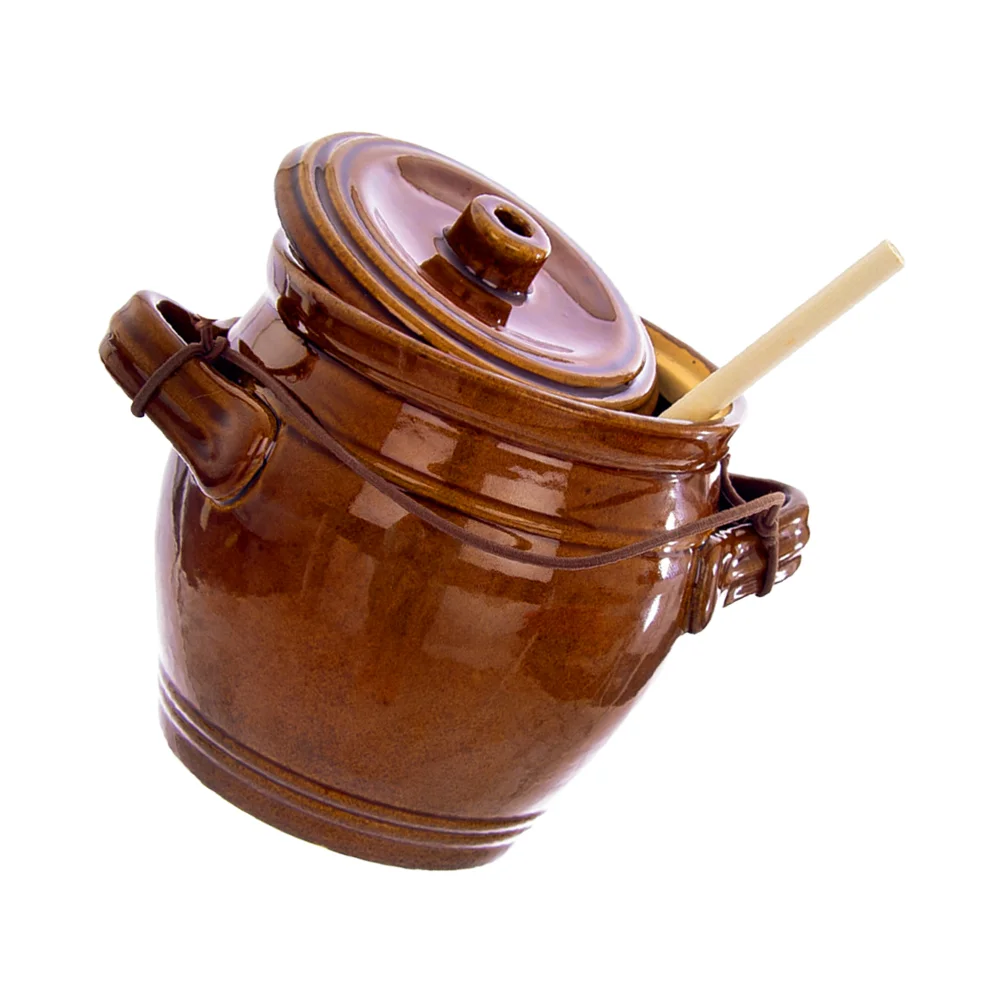 

1pc Ceramic Pickles Jar Ceramic Sealing Container Retro Style Sealing Pickle Can
