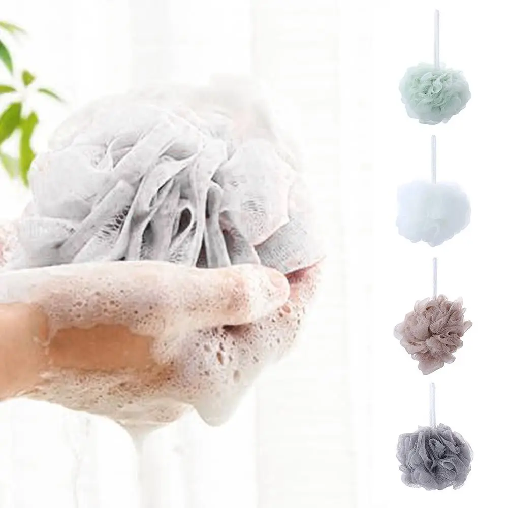 Super Soft 1Pcs Simple Design Back Scrubber Bathroom Supplies Cleaning Equipment Mesh Sponge Shower Brush Bath Flower Bath Ball