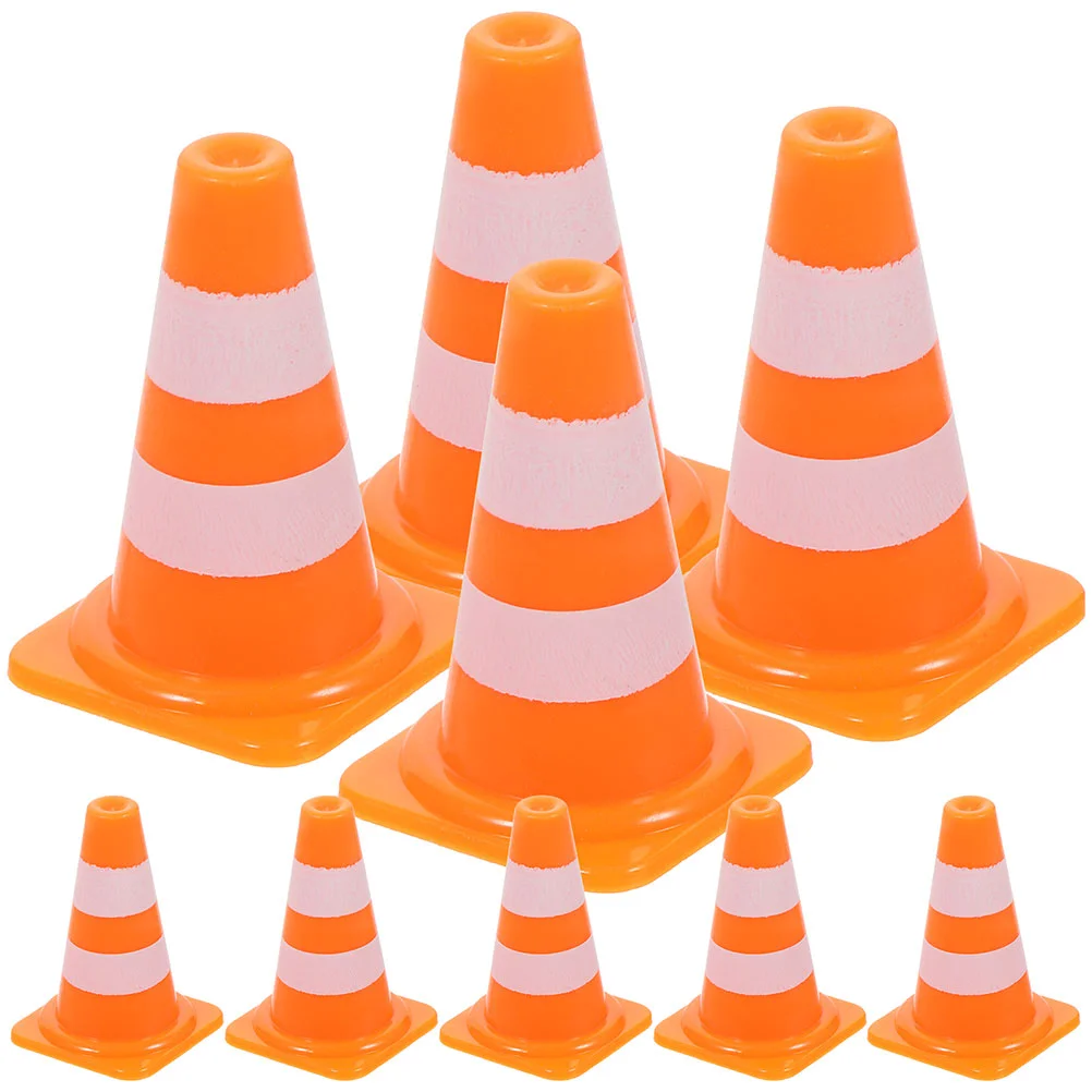 

20/40pcs Mini Traffic Sign Decors Roadblock Signs Toys Miniature Traffic Cone Toys Road Parking Lot Road Signs Barrier Props