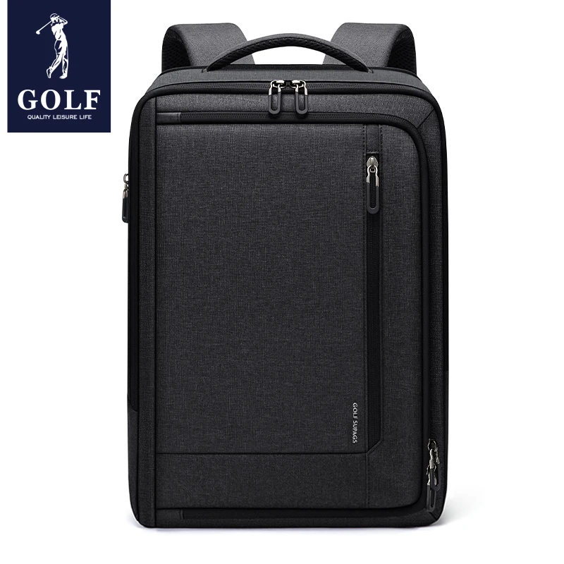 GOLF Business Men's Backpacks Slim Laptop Backpack 15 6 Inches Waterproof Elegant Fashion Man Back Pack For Office Black Oxford 2