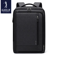 GOLF Business Men's Backpacks Slim Laptop Backpack 15 6 Inches Waterproof Elegant Fashion Man Back Pack For Office Black Oxford 2