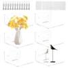 6/12Pcs Acrylic Wall Shelves Floating Shelves Clear Small Shelf Product Display Stand Wall Decoration Storage Rack 1