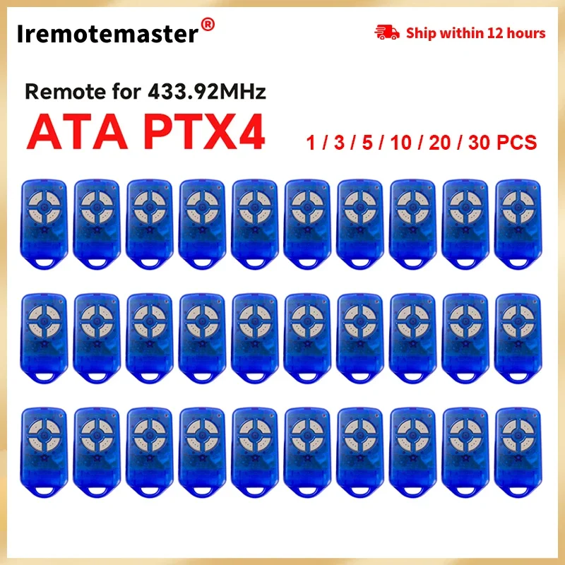 Kompatybilny z pilotem ATA PTX4 433,92 MHz do garażu/bramy GDO 2v7/4v3/4v4/4v5/4v6/6v1 do otwierania garażu
