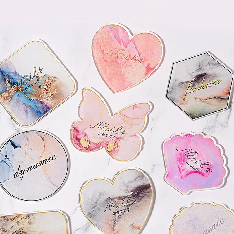 Description Picture 3 of item1 Pc Resin Stone Nail Art Acrylic Palette Display Board Nail Painting Color Mixing Palette Display Shelf Nails Art Tools