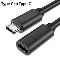 USB - C Extension Cable - Fast Charging Data Cable, Type - C Male to Female Extender Cord - Length about 0.5m (Black)