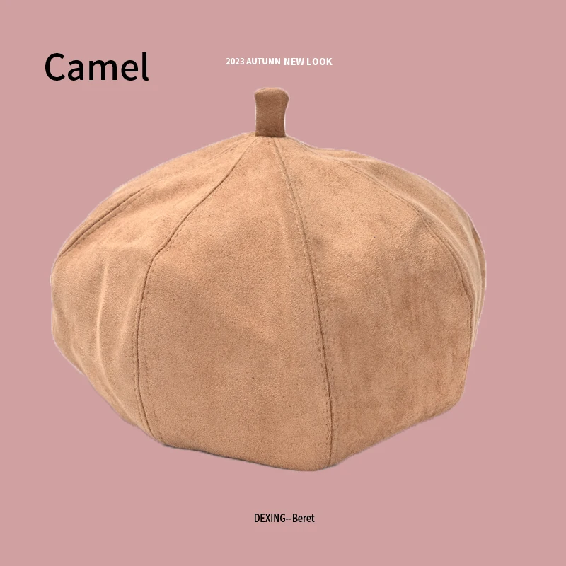 2023 Suede Velvet Warm Berets Artist French Beret Women Painter