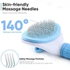 Cat Brush Remove Hair Stainless Steel Pet Hair Removal Comb Non Slip Pet Grooming Brush Dog Combs Brushes Cat Accessorie 2