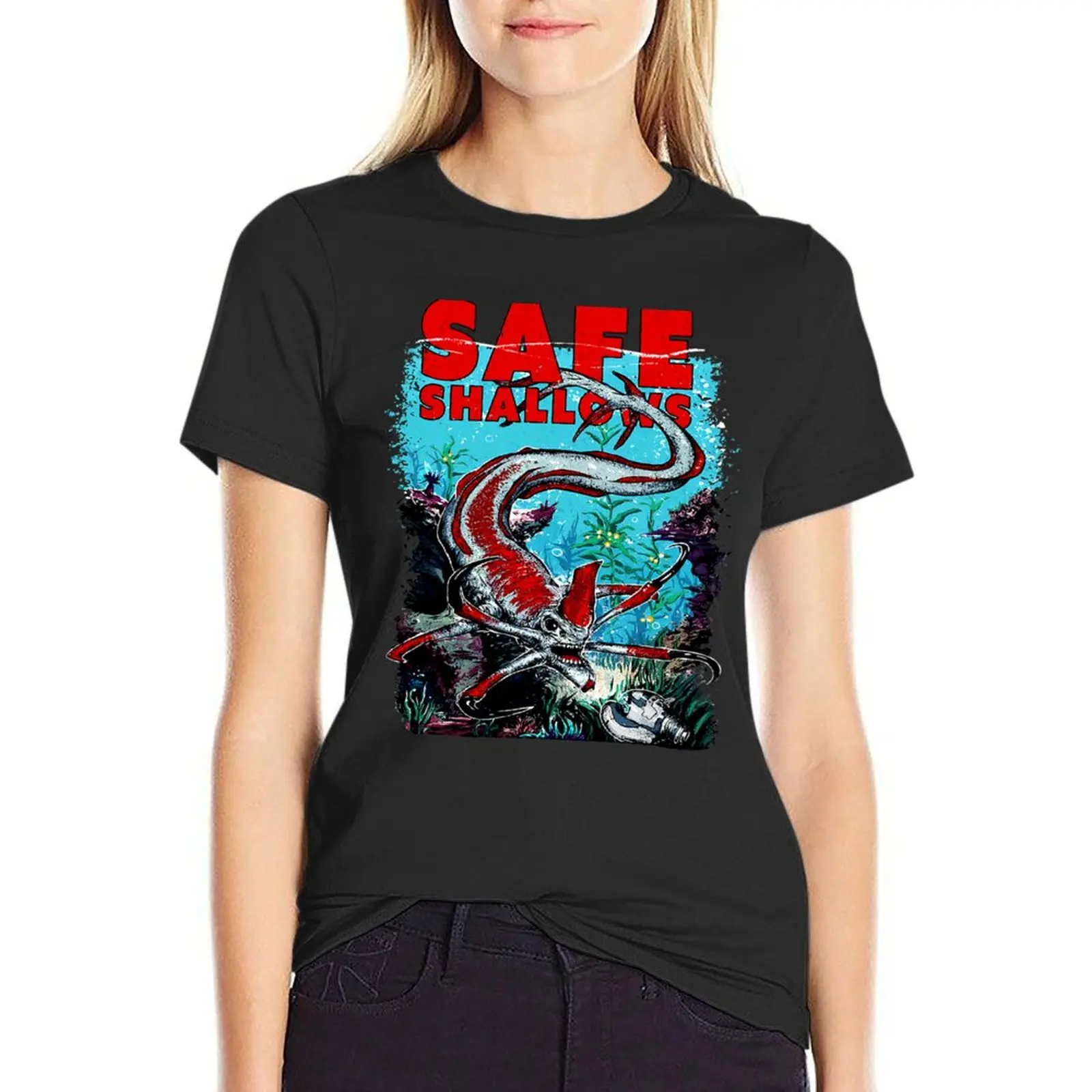Subnautica Videogioco Safe Shapes T-Shirt Plus Size Top Graphics T-Shirt In Cotone Da Donna