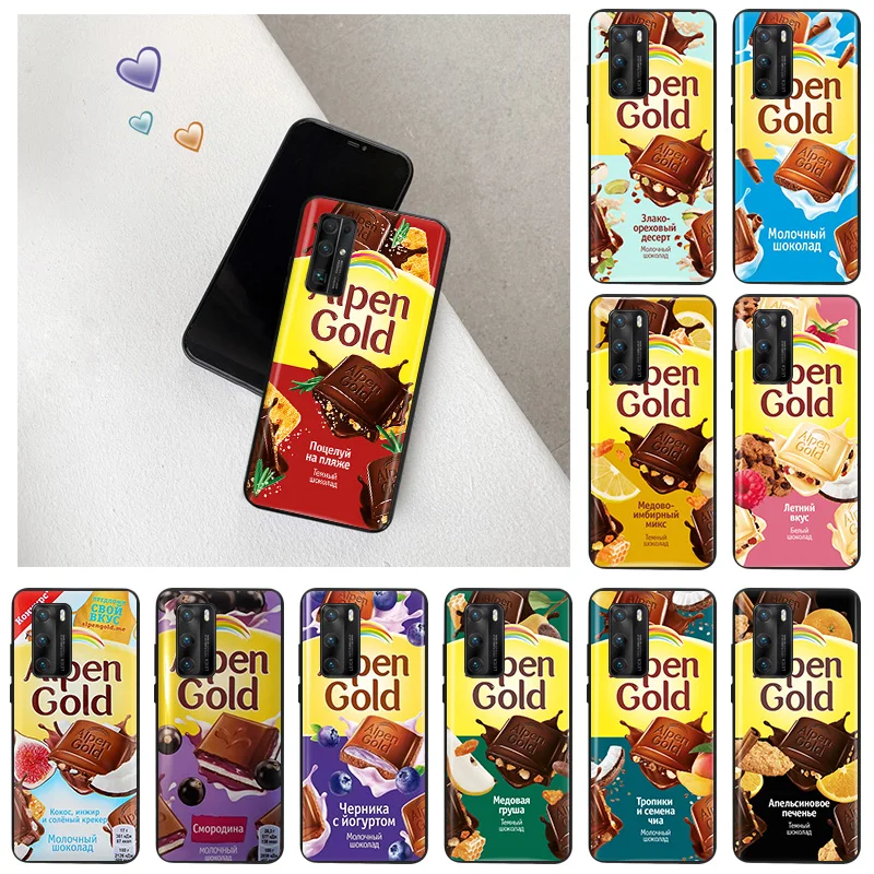 Custodia Morbida In Silicone Per Google Pixel 6 Pro 5 5A 4 4A 3 Xl Huawei Mate 40 20 10 Lite Custodia Per Smartz Alpen Gold Chocolate Cover