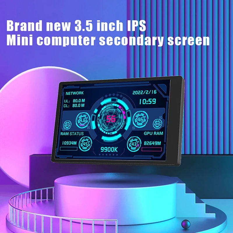 신상 3.5 인치 IPS C타입 보조 화면 컴퓨터 CPU GPU RAM HDD 모니터 USB 디스플레이 자유로움 AIDA64용