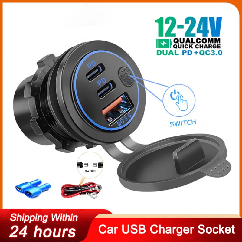  USB C Car Charger Socket – Newest 58W