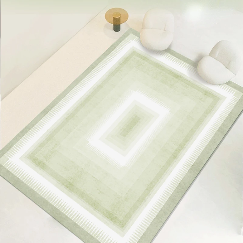 

Carpets for Living Room Home Decor New Fashion Light Luxury Green Natural Fresh Minimalist Art Bedroom Soft Polyester Rugs