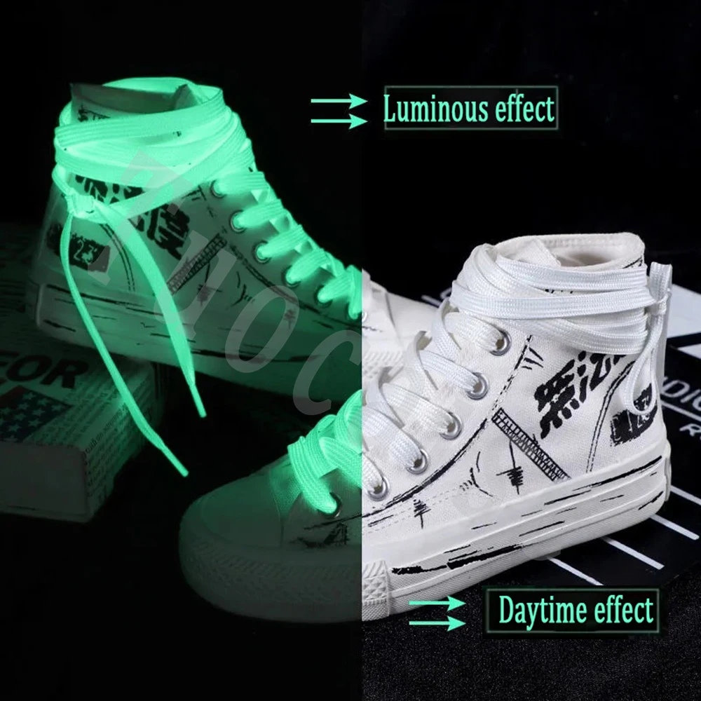 Luminous Shoelac Men Women Sports Sho Runner Shoelace Glow In The Dark Night Classic Shotrings Reflective Shoe_voghion.com
