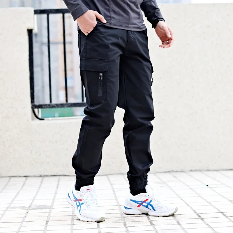 Cargo Pants For Man New Autumn Waterproof Camouflage Slim Fit Nine Points Hiking Trousers High Quality Designer Brand