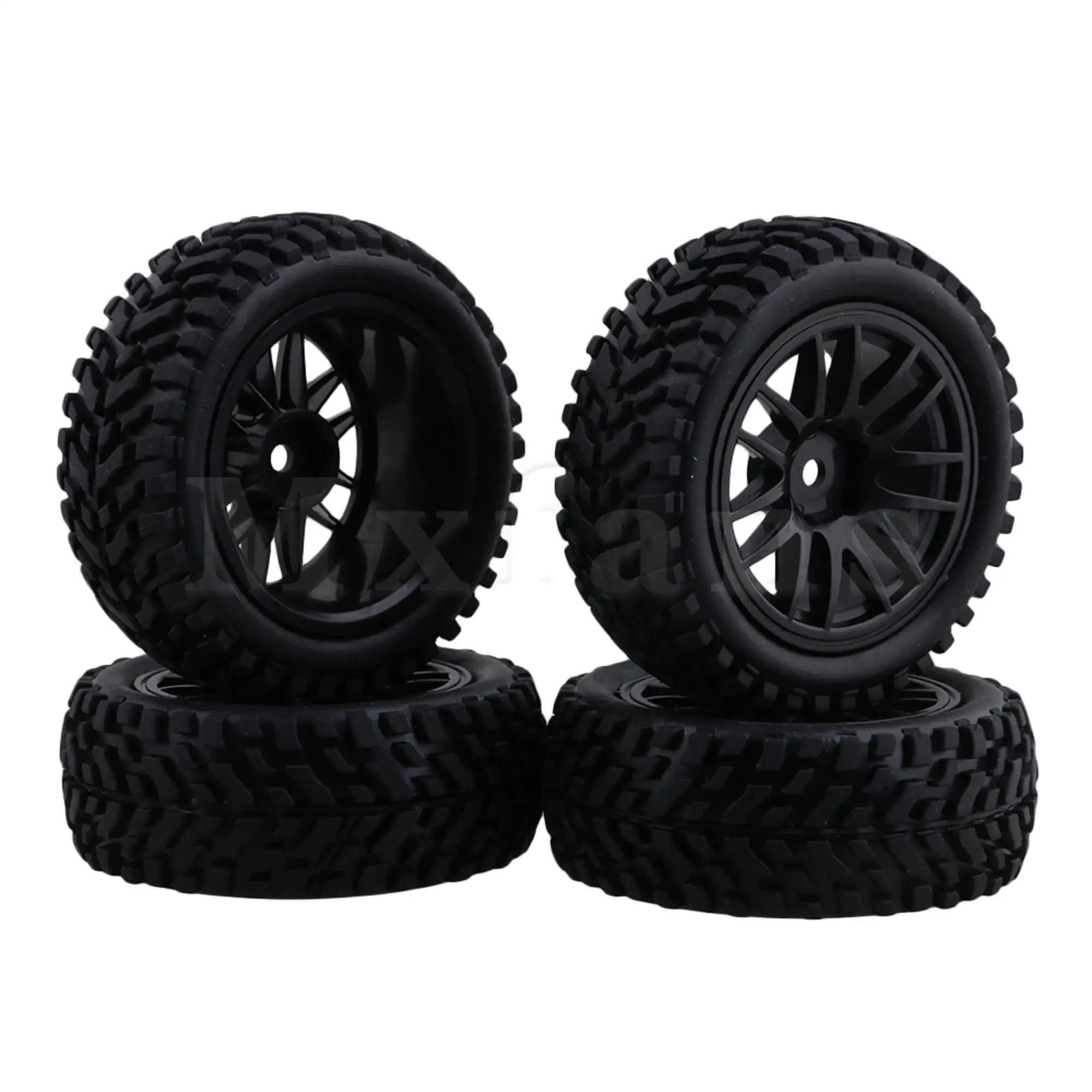 

Mxfans 4 шт. пластиковый обод колеса и 75x30 мм резиновая шина для RC1:10 раллийный автомобиль