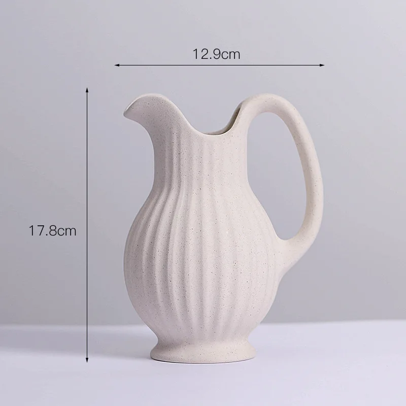 Ins Style Ceramic WhiteVase Decoration Spiral Vase Modern Home Decoration Flower Pot Vase Decoration Home Living Room Decoration 4