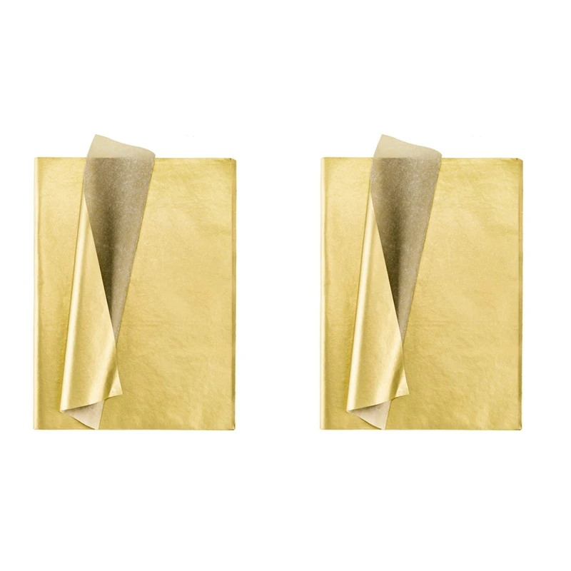 

Gold Tissue Paper, 200 Sheets Metallic Gift Wrapping Paper For Birthday Party,Anniversary Valentine's Day Decoration