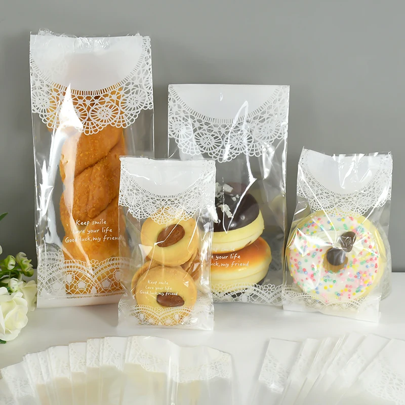 50 Stück transparente Kunststoff-Geschenktüten für Kekse, Süßigkeiten, kleine Brotverpackungsbeutel, Geburtstag, Hochzeit, Geschenk für Gäste – Detail 8