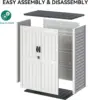 rtical Outdoor Storage Shed, 5.6 x 2.3 ft Lockable Resin Waterproof Tall Storage Cabinet with Floor, Suitable 5