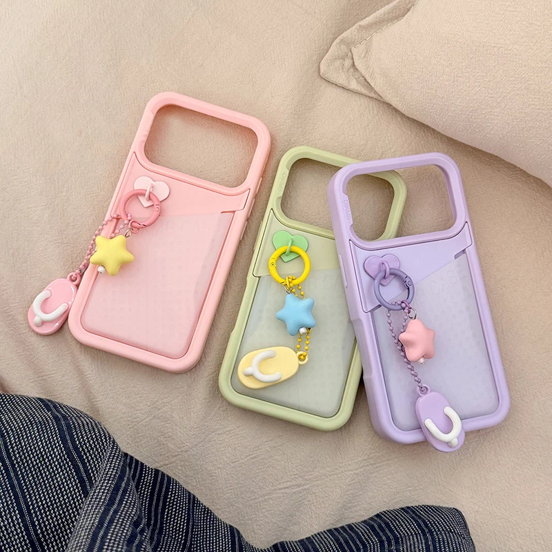 Stylish Creative Card Holder Bag Phone Case with Large Pocket Storage Back Cover