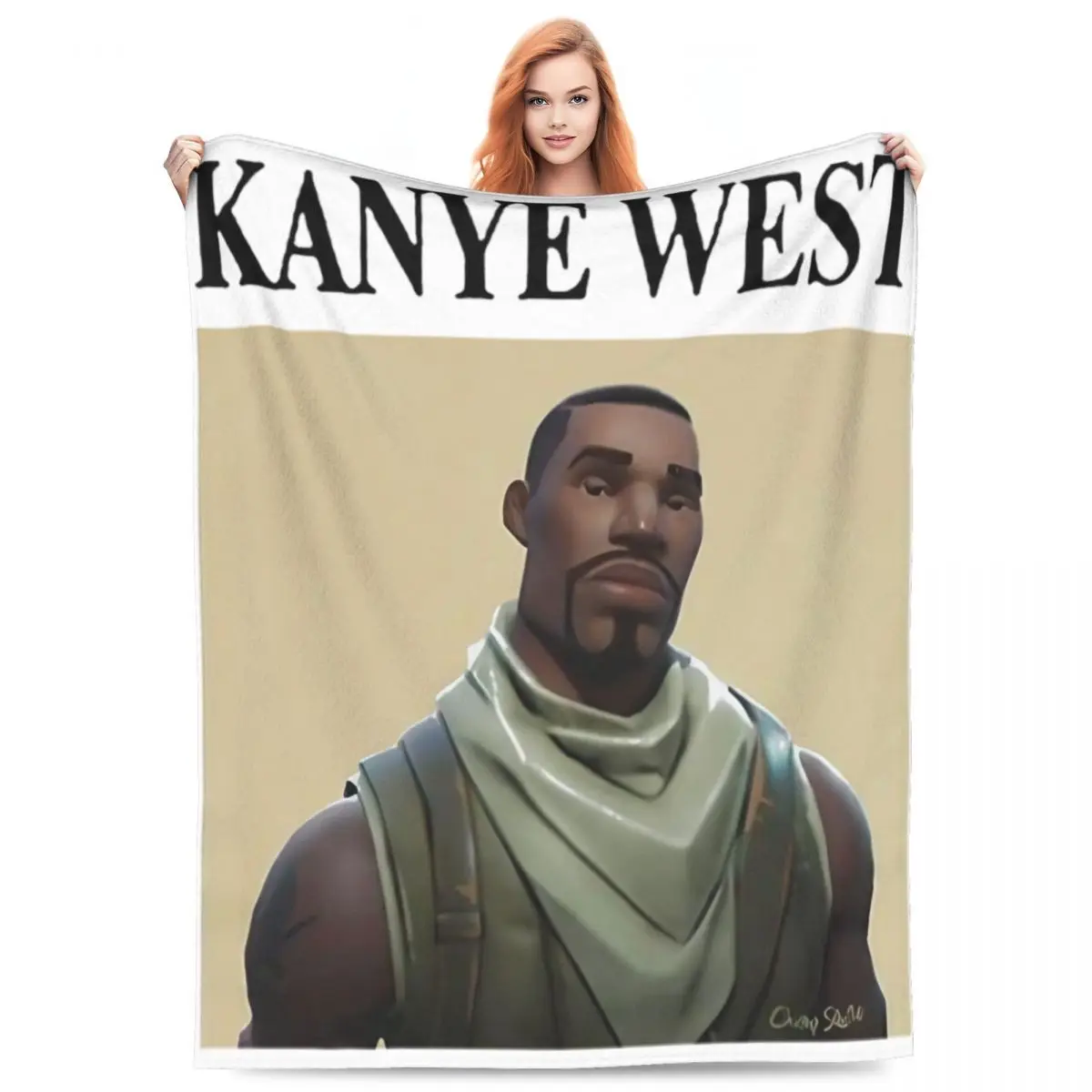 

Удобное забавное одеяло Kanye West Meme, декоративные одеяла в стиле хип-хоп, рэп, очень теплые фланелевые одеяла для улицы