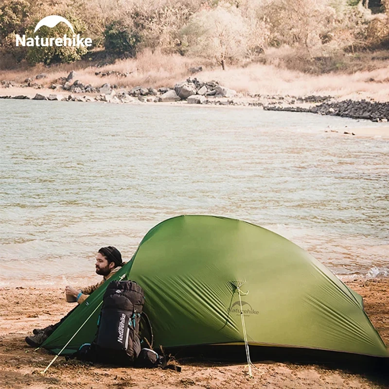 Naturehike Camping Tent Cloud Up 1 Person Ultralight Outdoor Waterproof Tent Hiking Beach 20D Nylon 210T Backpacking Tents
