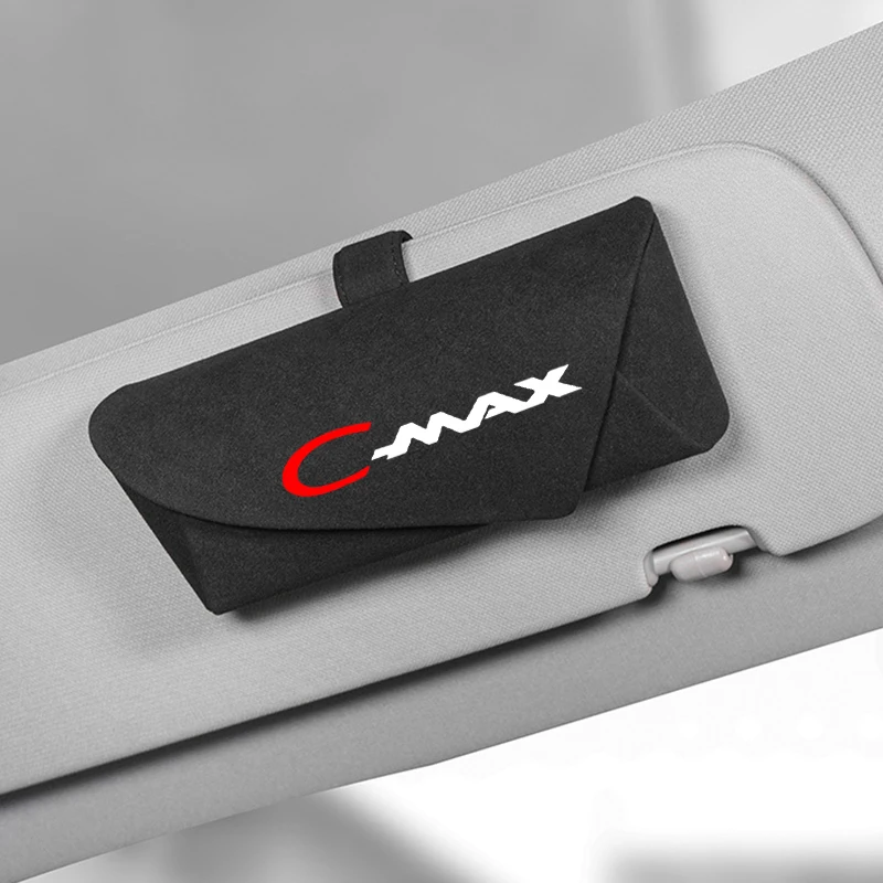 Luxury Suede Car Sun Visor Storage Card Bag Occhiali Clip Per Ford Cmax C Max C-Max Smax S Max S-Max Bmax B Max B-Max Accessori