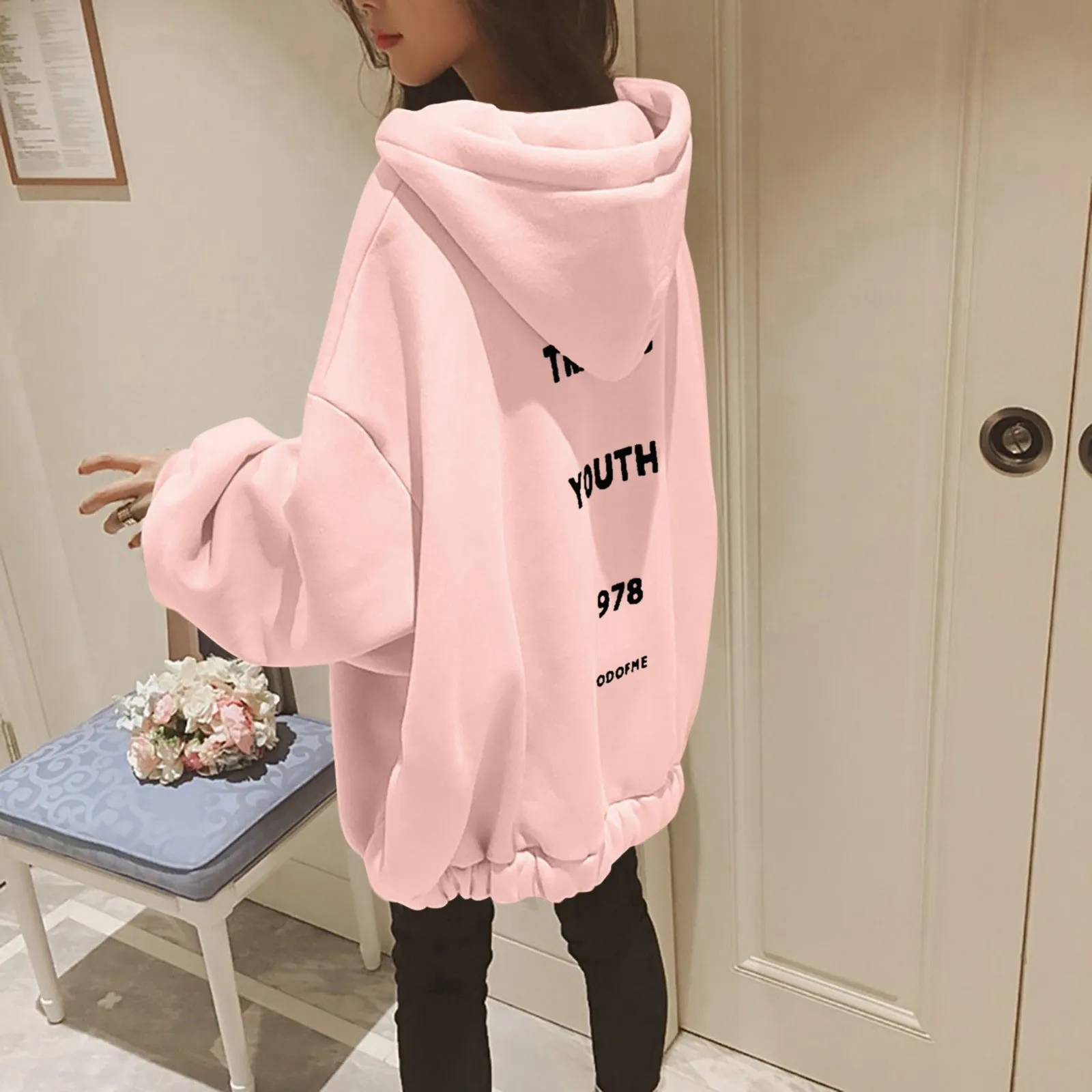 

Women's Daily Outdoor Workout Long Sleeved Hoodie Tops Letter Printing Fashionable Leisure Jackets Coat