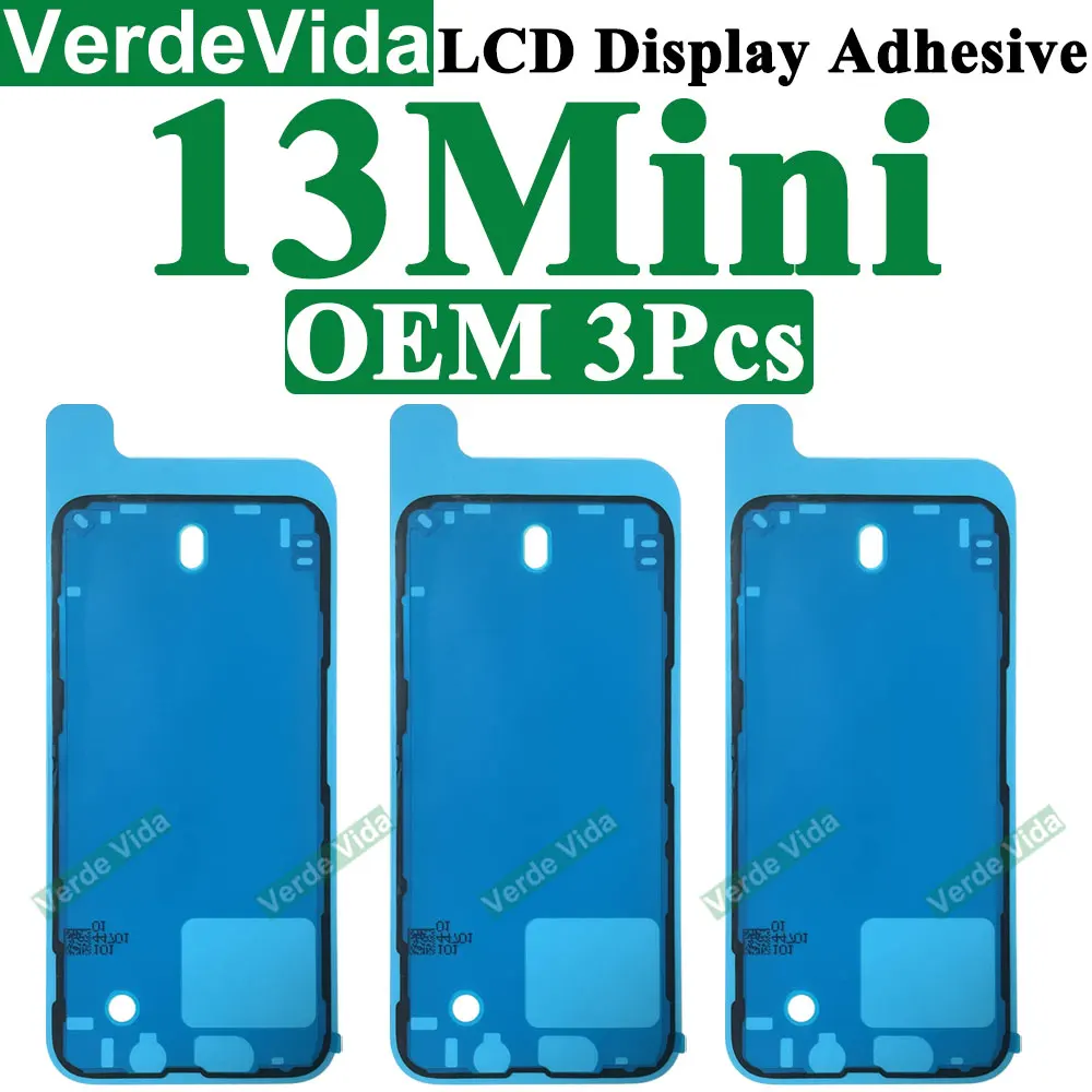 VerdeVida Premium Screen Display Adhesive Set - Waterproof Glue Stickers with Frame Seal (3 Pieces)