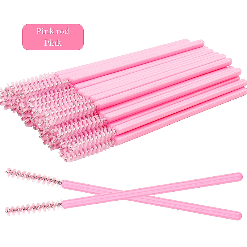 Crystal Diamond Handle Disposable Eyelash and Eyebrow Brushes - 50 Pack