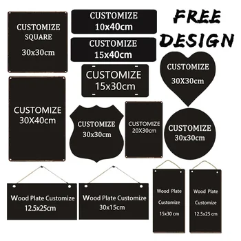 금속 주석 사인 자동차 라이센스 맞춤형 바 차고 벽 플라크 장식, 레트로 핀업 사인, 나무 사진 프레임, 플레이트 공예 포스터 장식
