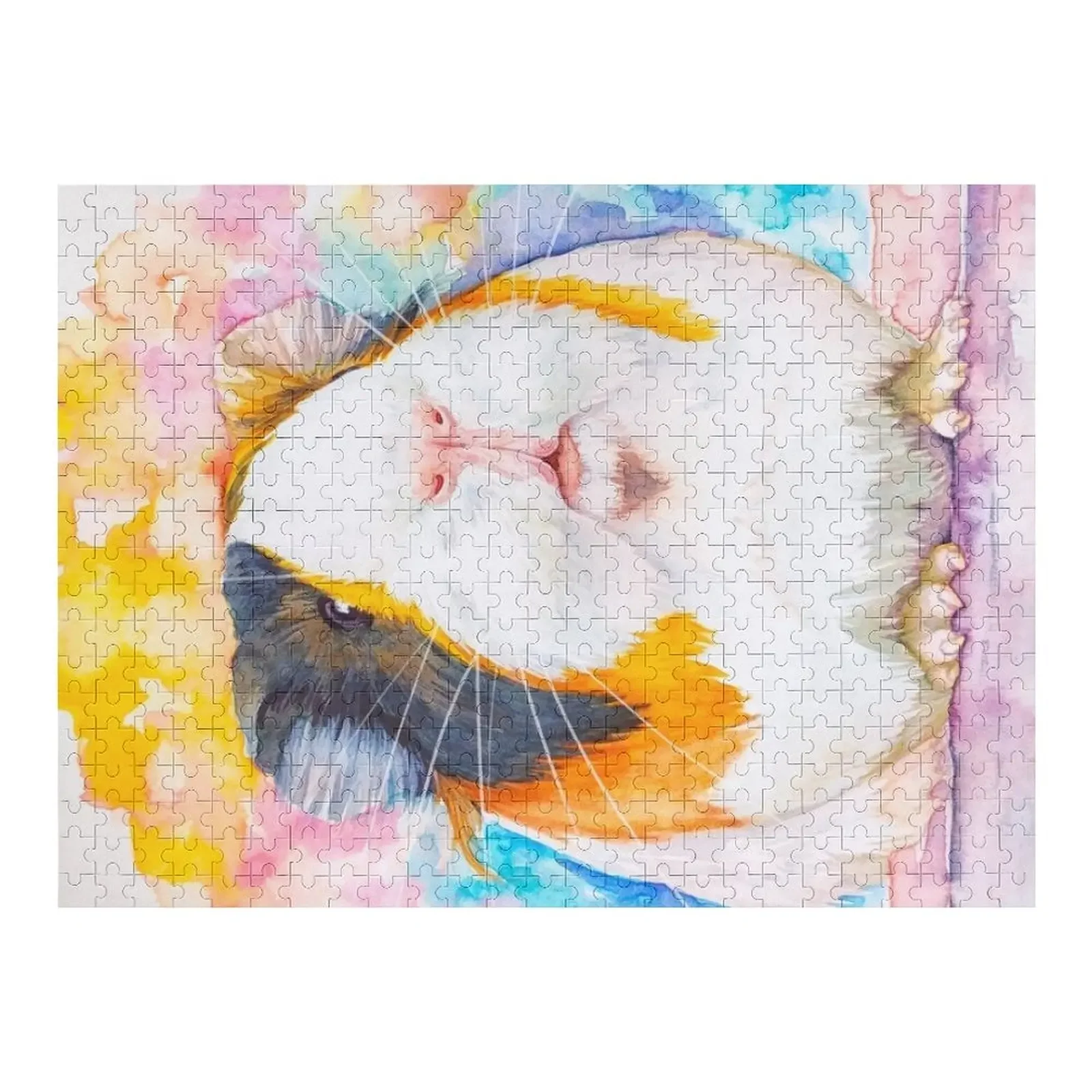 

The watercolor guinea pig Jigsaw Puzzle Personalised Name Custom Wooden Gift Personalized Photo Gift Puzzle