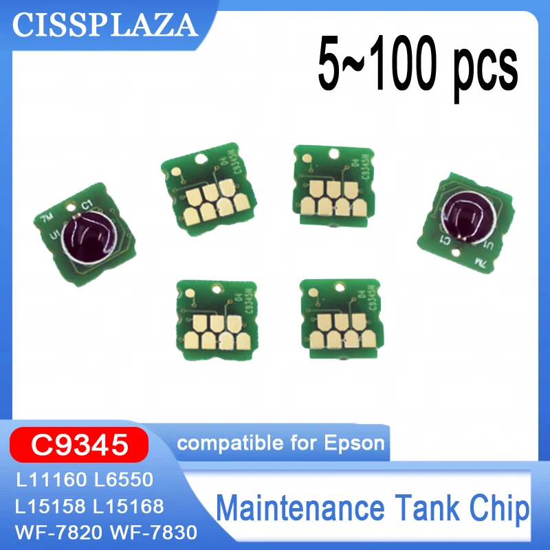 CISSPLAZA C9345 Maintenance Box Chip compatible For Epson L15158 L15168 L15150 L15160 WF-7820 7840 6558 printer