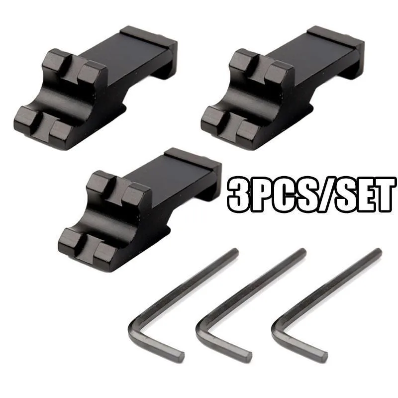 Tactical 3Pcs/set 45 Degree Scope Sight Mount Aluminum Rail Mount 20mm Picatinny Universal Rail Weaver Hunting Airsoft Wargame