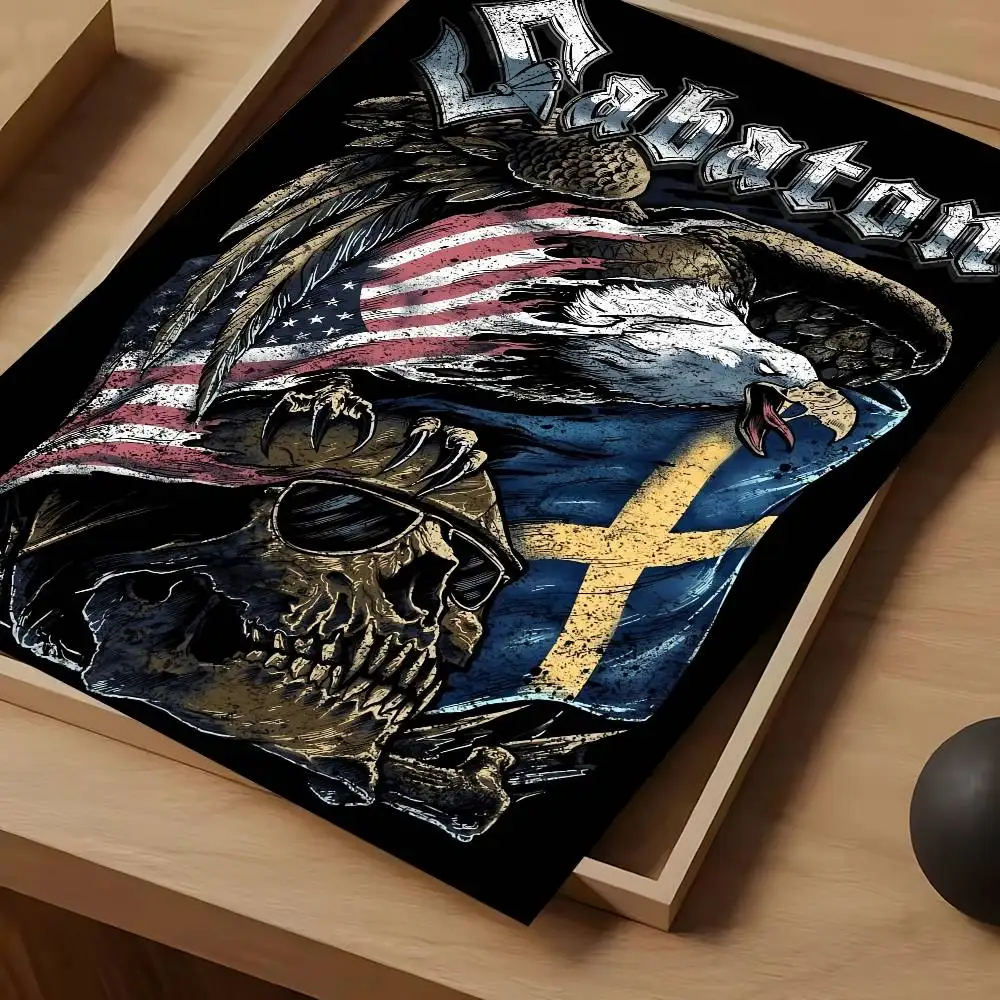 S-Sabaton Metal Band Album Covers Poster, wasserdicht, Vintage-Filmposter, hochwertiger Wandkunstdruck für Raumdekoration, Geschenk – Detail 13
