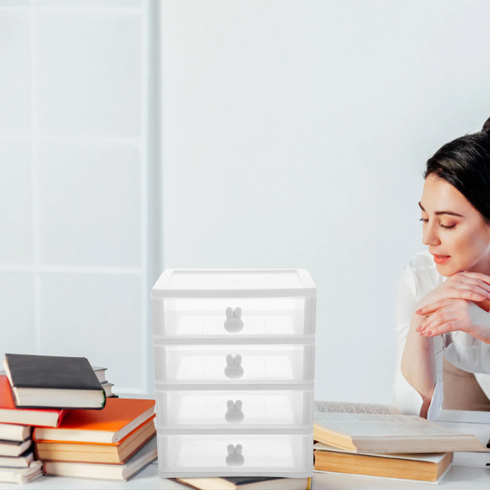 

Настольная коробка для хранения, ящик для шкафа, контейнер из пластика, стиль строя, органайзер для макияжа