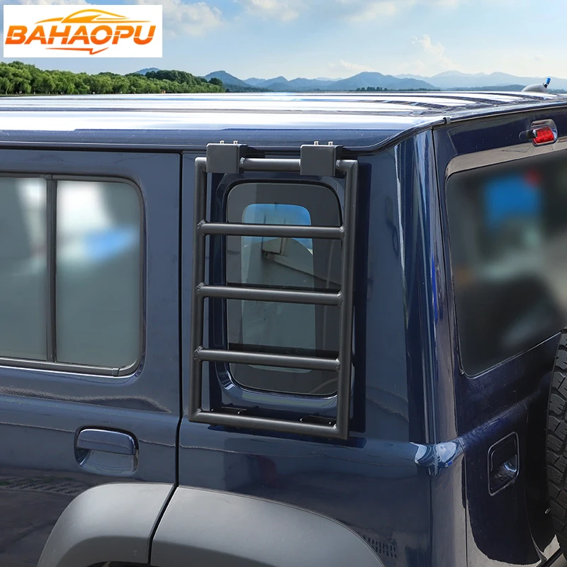 바하오푸 차량 뒷유리창 확장 랙 금속 등반 사다리, 스즈키 짐니 2019년식 이후 4도어 버전용, 외부 액세서리