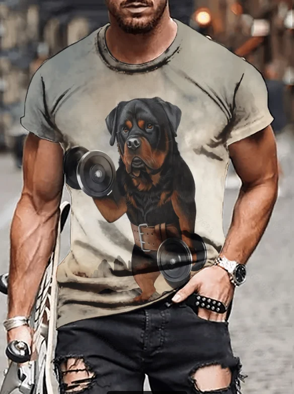 thumbnail image 1 of Camiseta informal con estampado 3D para hombre, Top cómodo de Hip Hop para entretenimiento de verano, 2024, 1 of 4