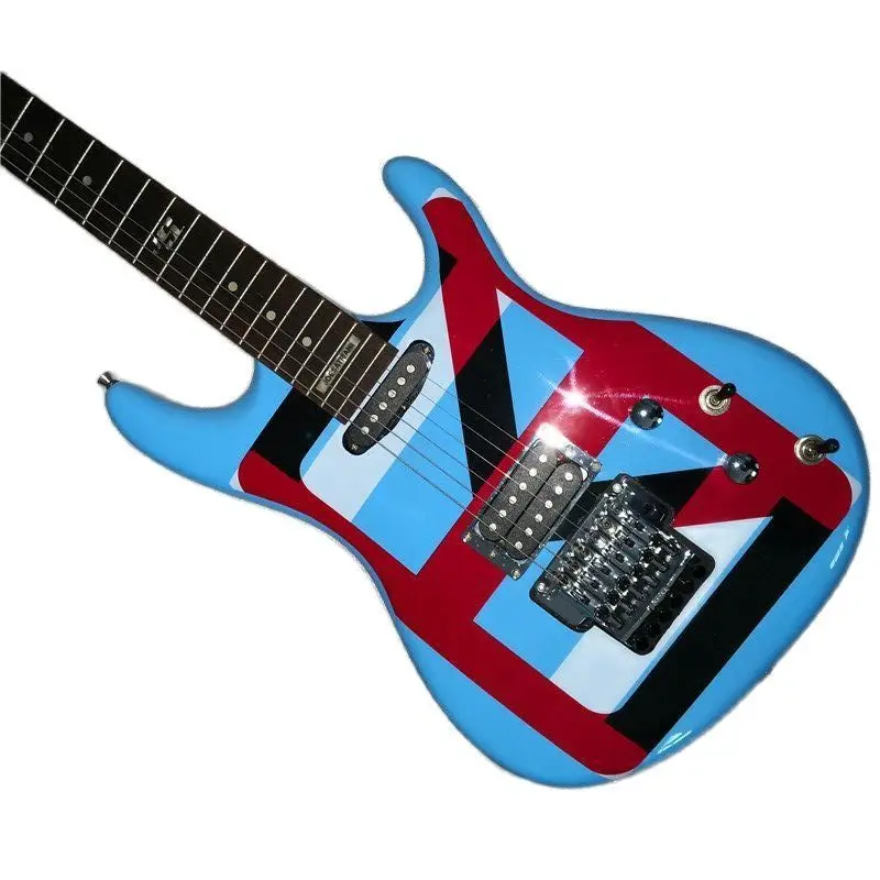 

Electric Guitar 6 Strings Humbucker Hand Painting Rosewood Fingerboard Vibrato Tremolo Trill Factory Outlet Custom Products