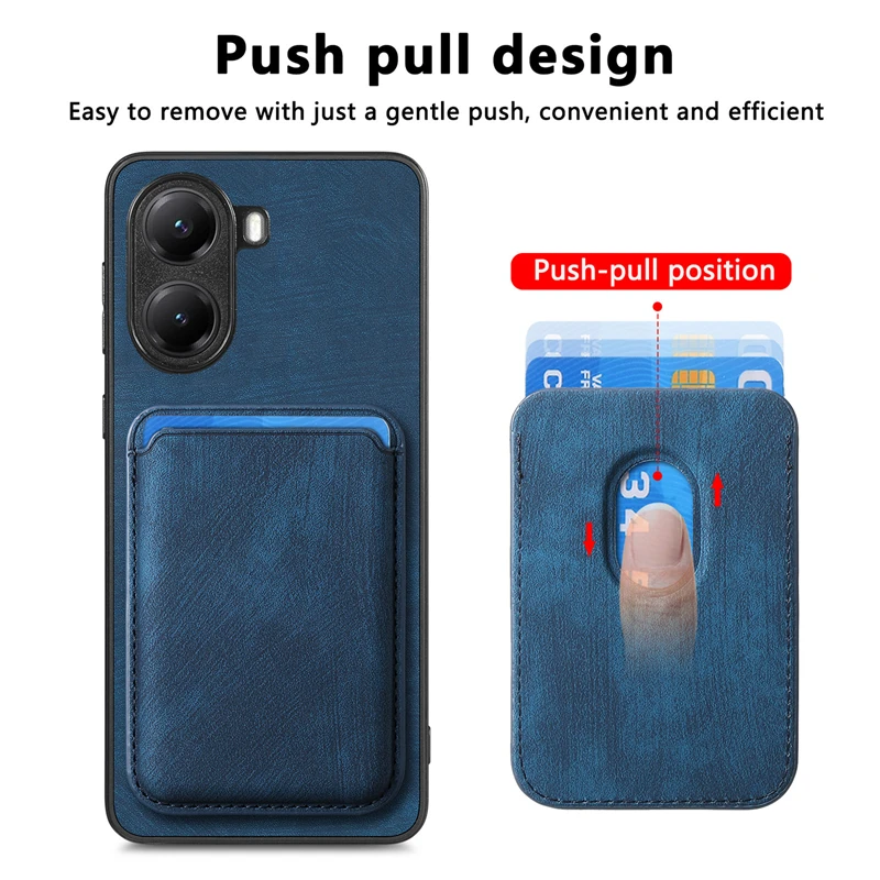 Premium Detachable Magnetic Card Slot Leather Wallet Case with Shockproof Cover