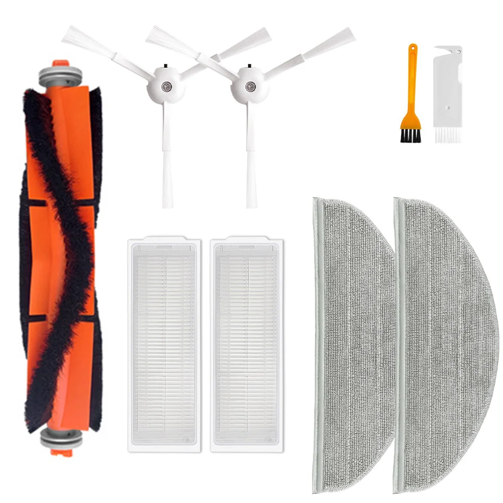 Vacuum Cleaner HEPA Filter Main Roller Brush Side Brushes Mop Rags Suit